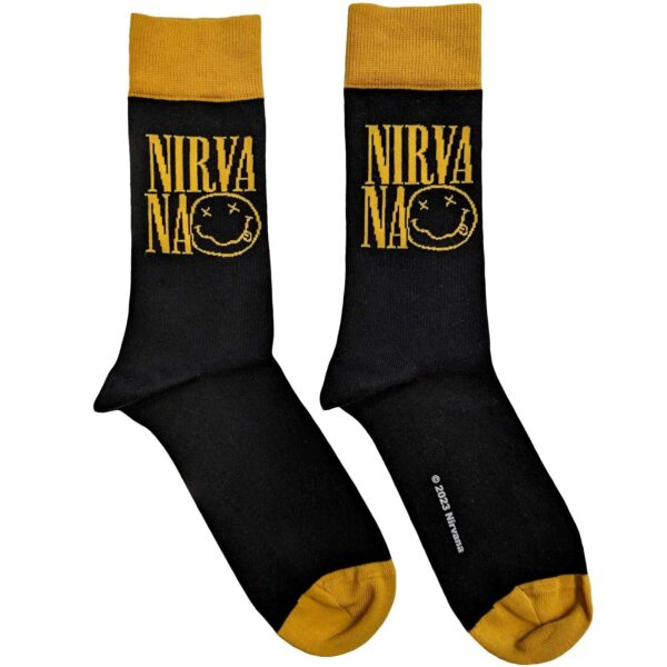 Nirvana Yellow Face Socks - Ten Tiny Toes Socks