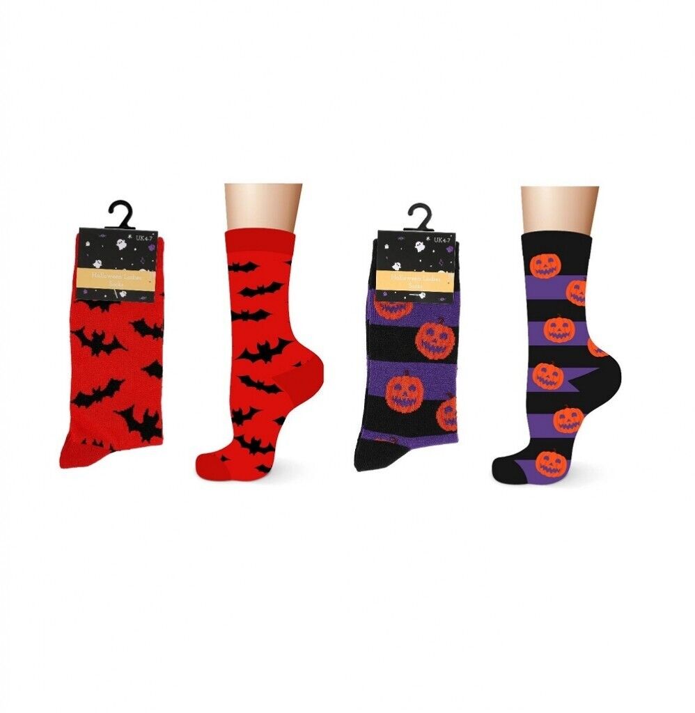 - TenLadies Halloween Pumpkins Bats Socks Tiny Toes Socks