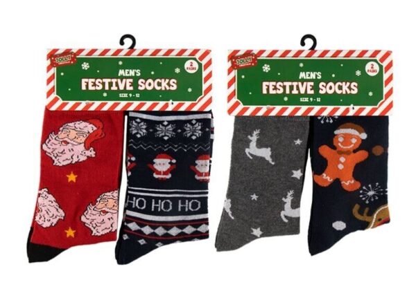 Men Christmas Santa Socks -Ten Tiny Toes Socks
