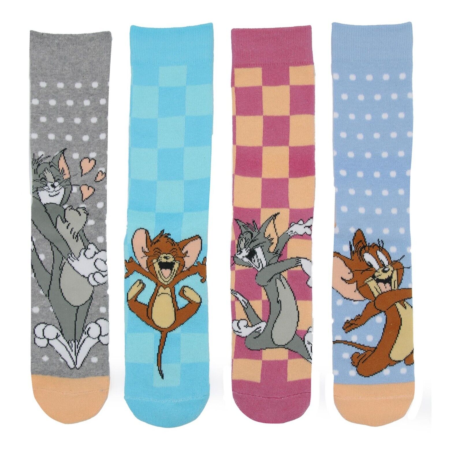 Tom and Jerry Ladies Socks 4 Pack- Ten Tiny Toes Socks