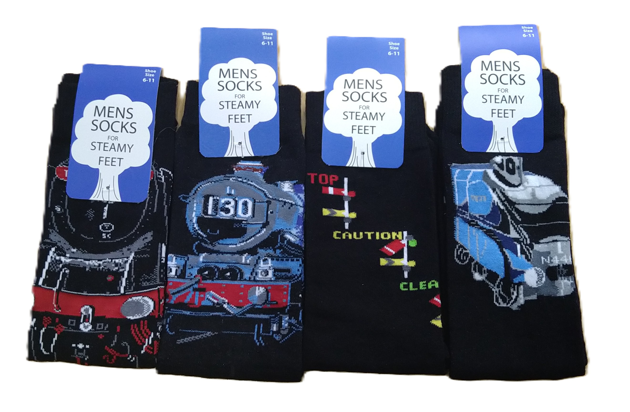 Steam Train Socks 4 Pack - Ten Tiny Toes Socks