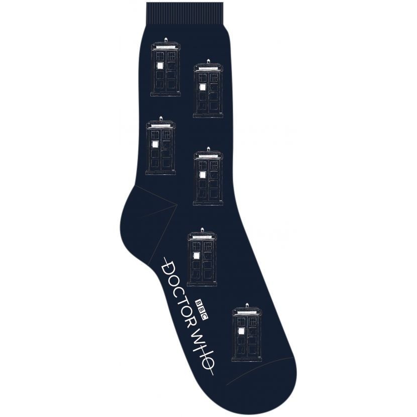 Dr Who Multi Tardis Socks - Ten Tiny Toes Socks