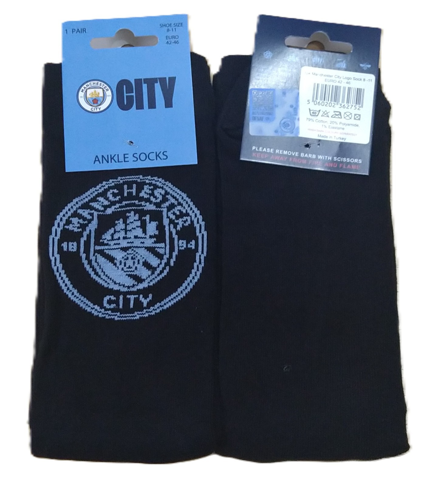 Manchester City Mens Socks - Ten Tiny Toes Socks