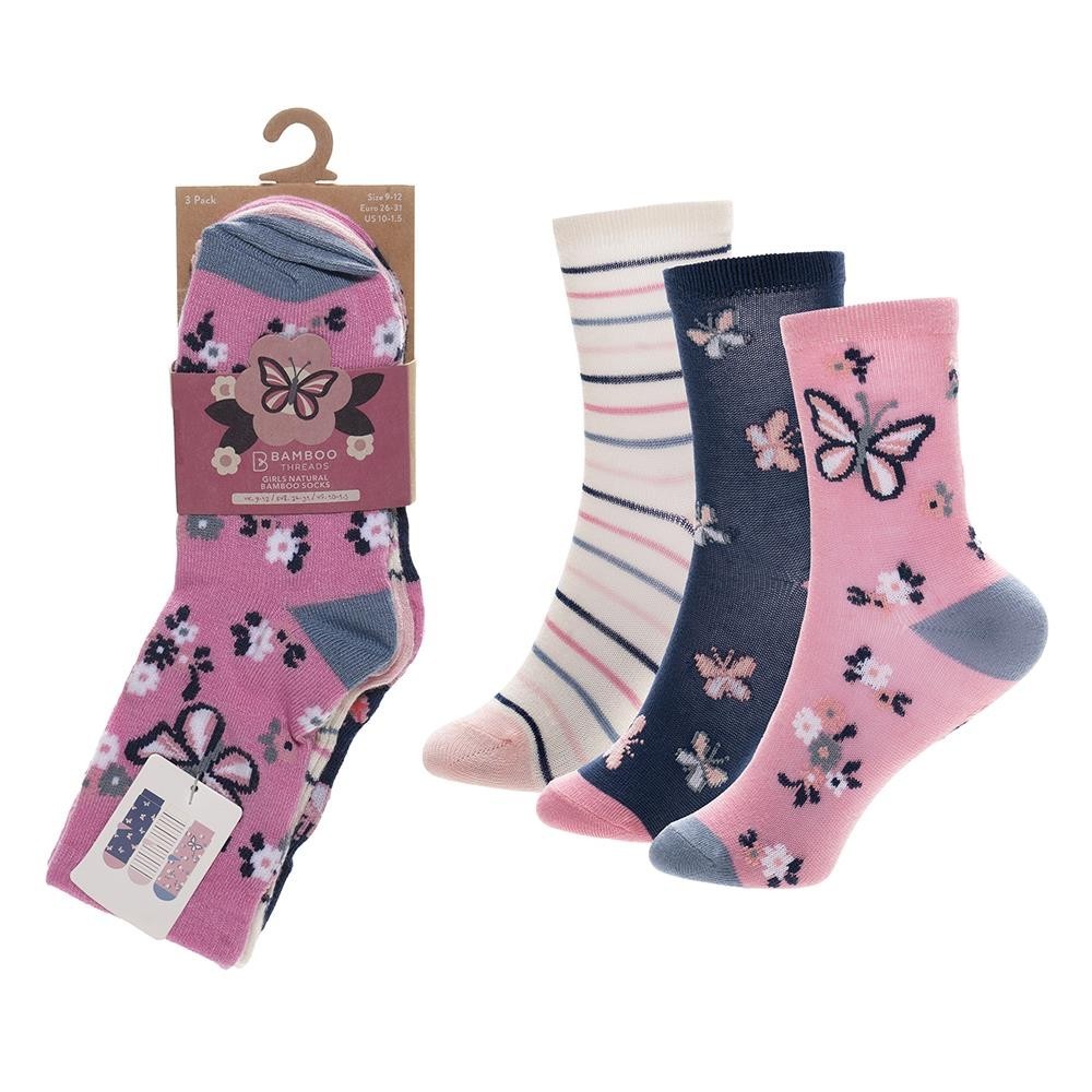 Girls Stars Butterflies Socks - Ten Tiny Toes Socks