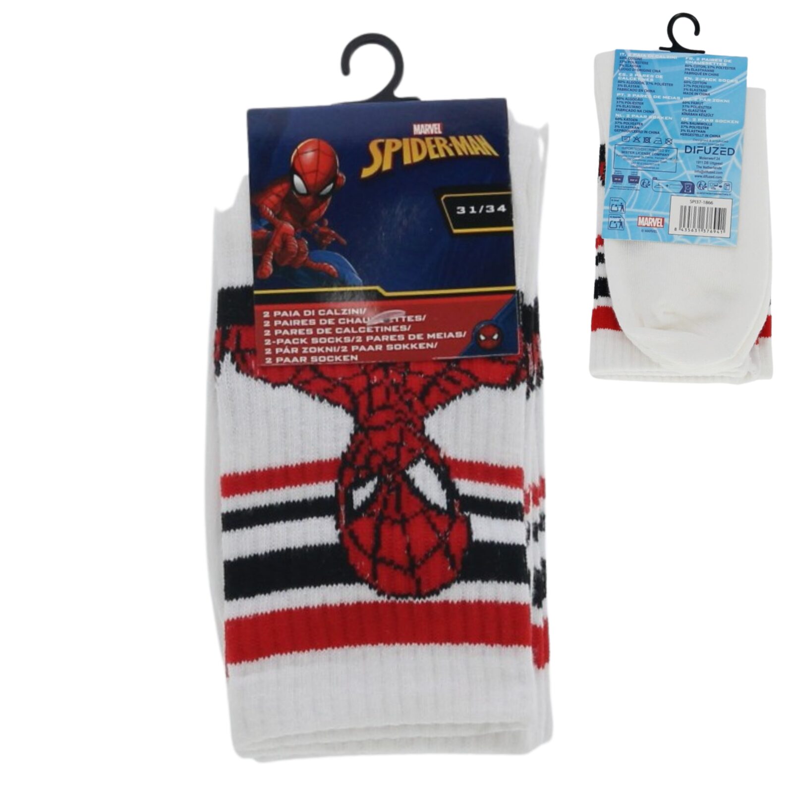 Spiderman Sports Socks- Ten Tiny Toes Socks
