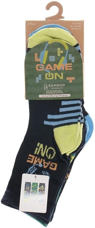 Dinosaurs Gamer Socks 3pk - Ten Tiny Toes Socks