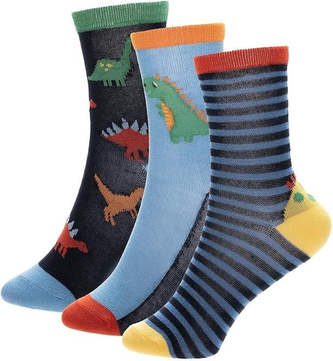 Dinosaurs Gamer Socks 3pk - Ten Tiny Toes Socks